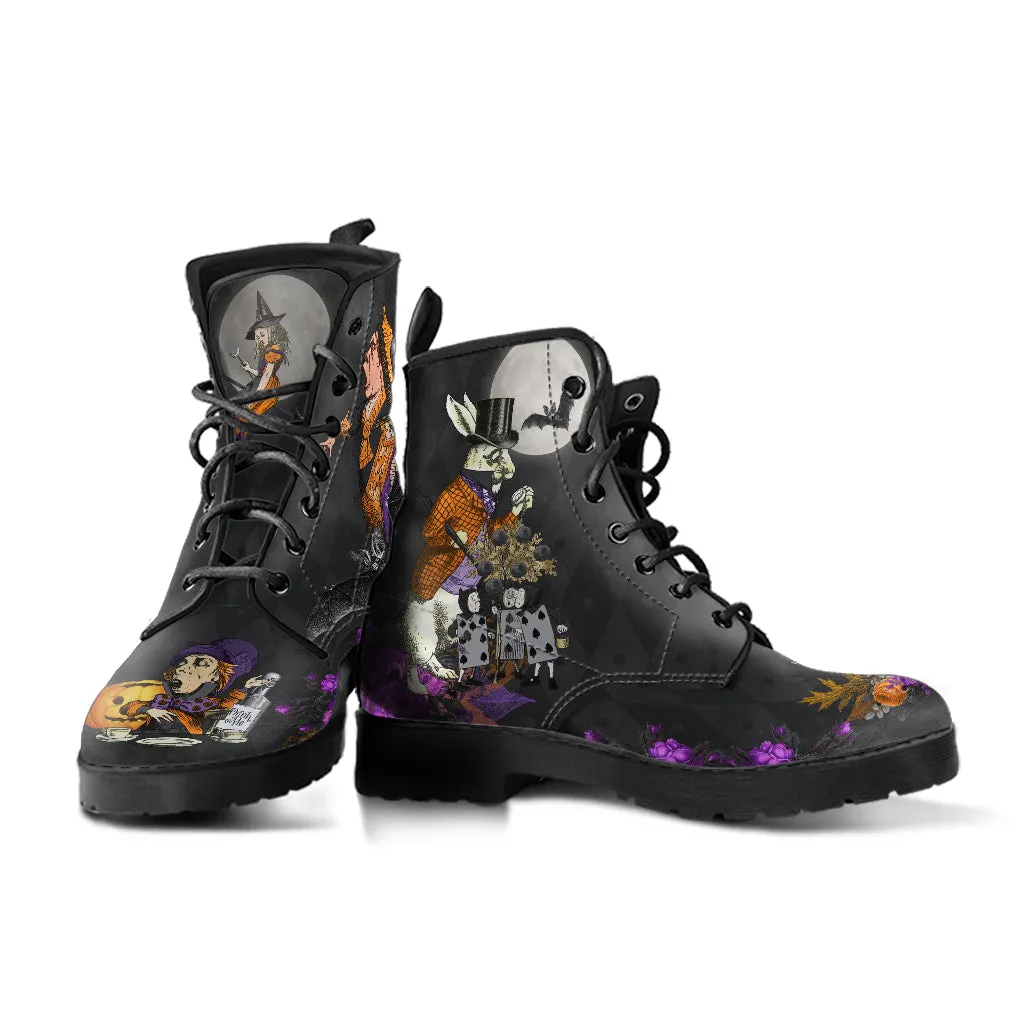 Alice in Halloween Wonderland Combat Boots (REG89)