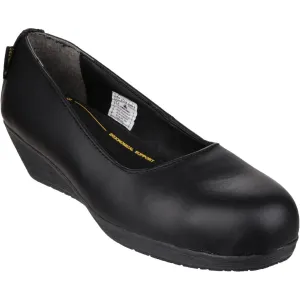 Amblers Safety FS107 Antibacterial Memory Foam Slip on Wedged Safety Court Shoe