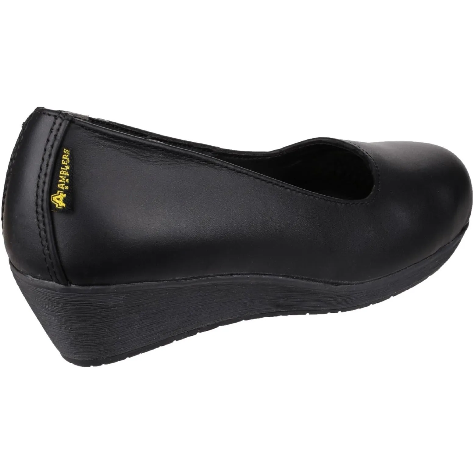 Amblers Safety FS107 Antibacterial Memory Foam Slip on Wedged Safety Court Shoe