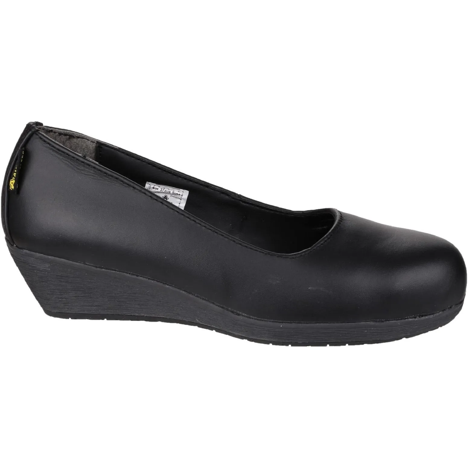 Amblers Safety FS107 Antibacterial Memory Foam Slip on Wedged Safety Court Shoe