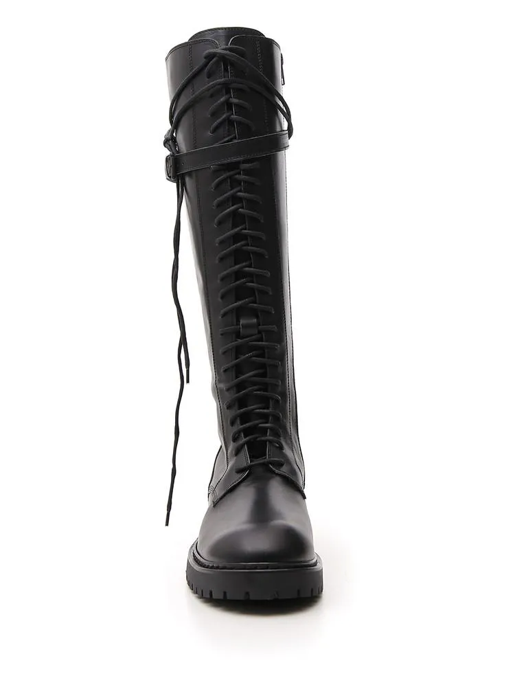 Ann Demeulemeester Knee Combat Boots