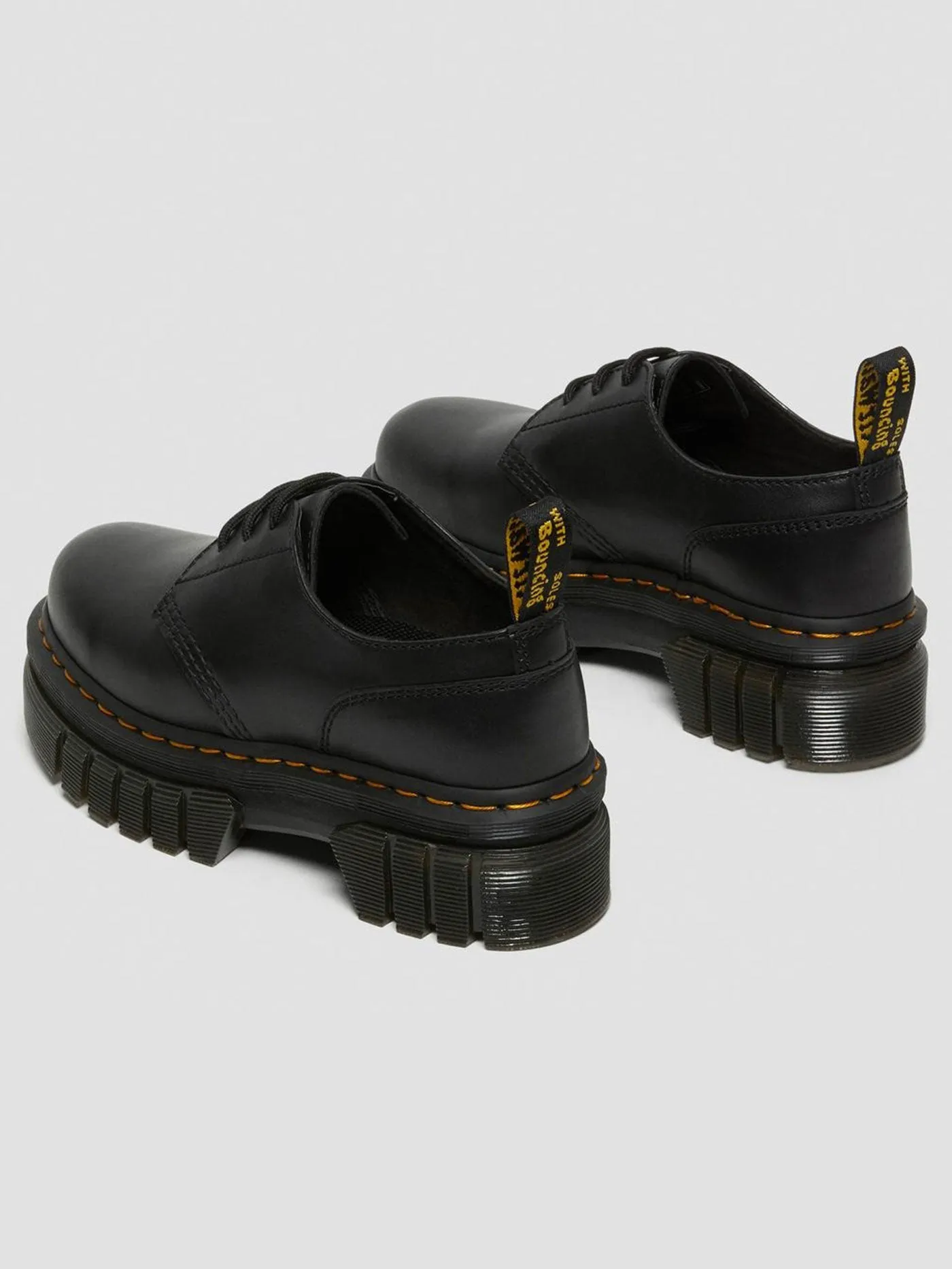 Audrick Nappa Lux Leather Black Platform Shoes