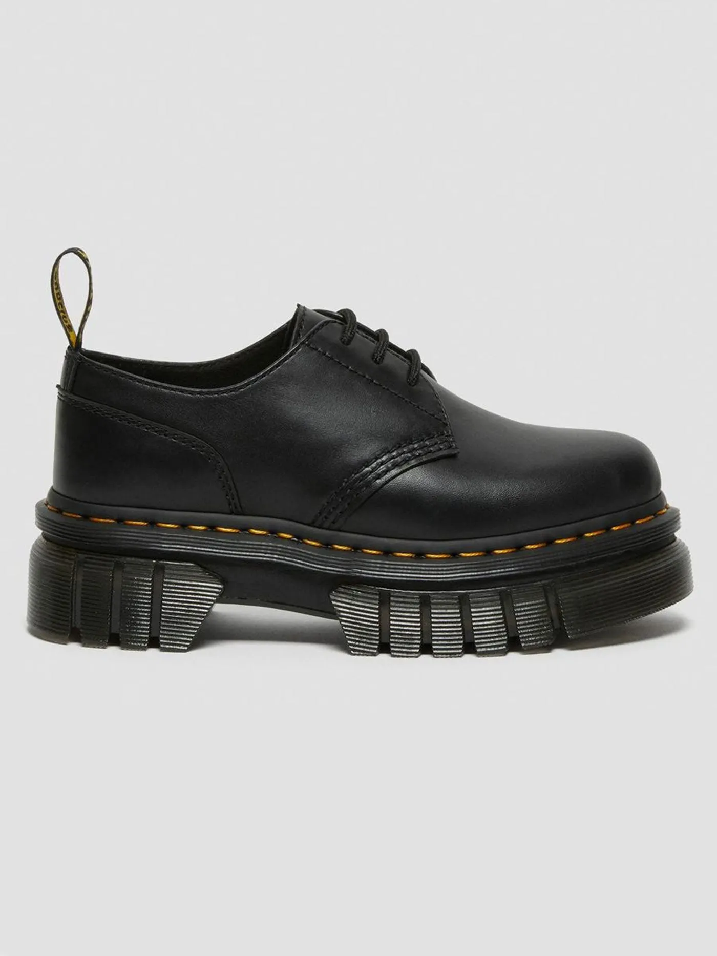 Audrick Nappa Lux Leather Black Platform Shoes