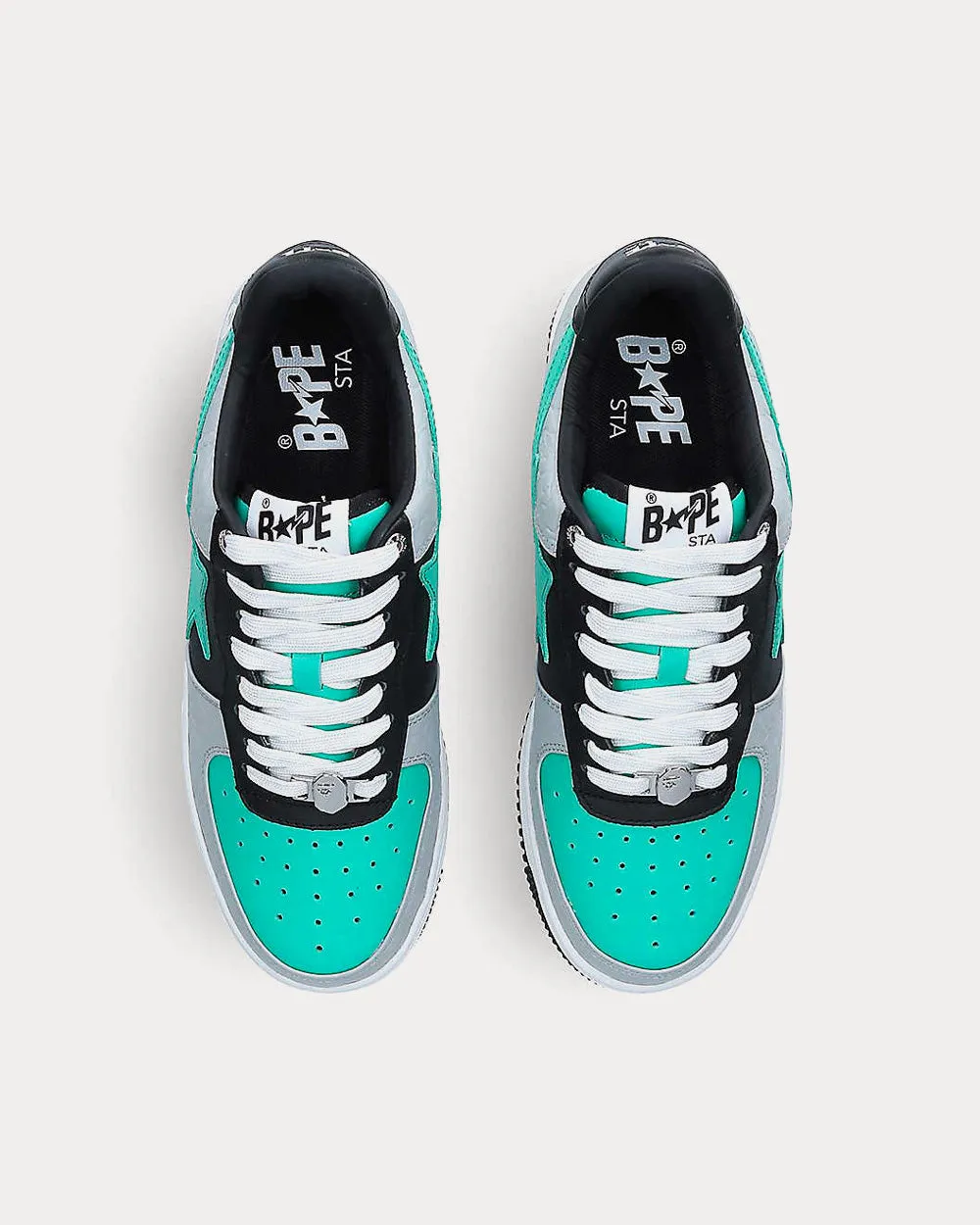 BAPE STA Star-Patch Green / Grey / Black Low Top Sneakers