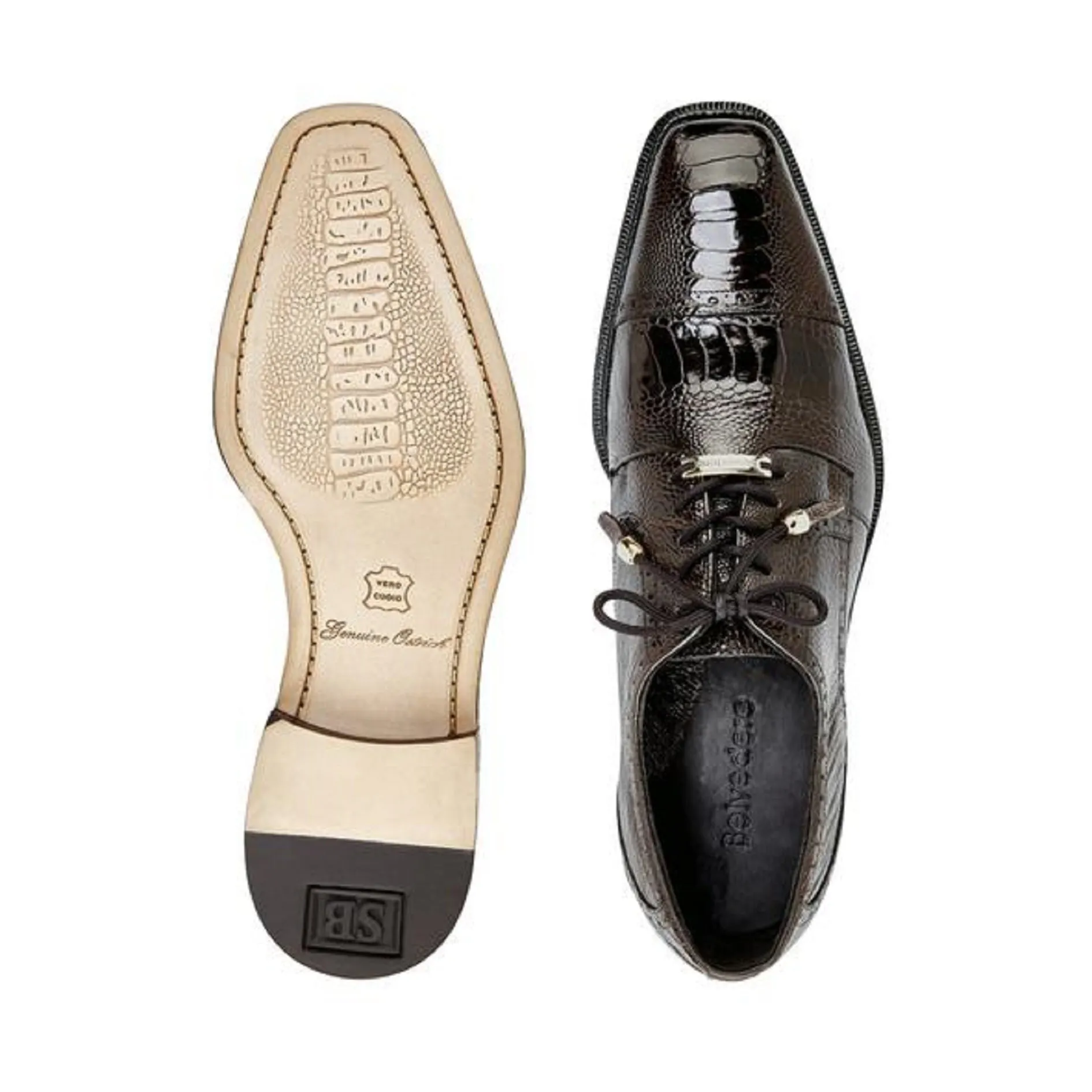 Belvedere Lace Up Men's Shoes Chocolate Brown - Batta 14006