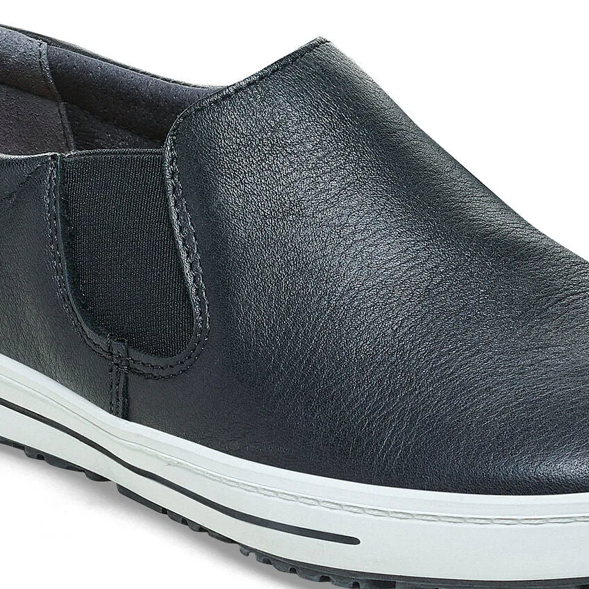 'Birkenstock' Women's QO 400 SR Leather Slip On - Black / White