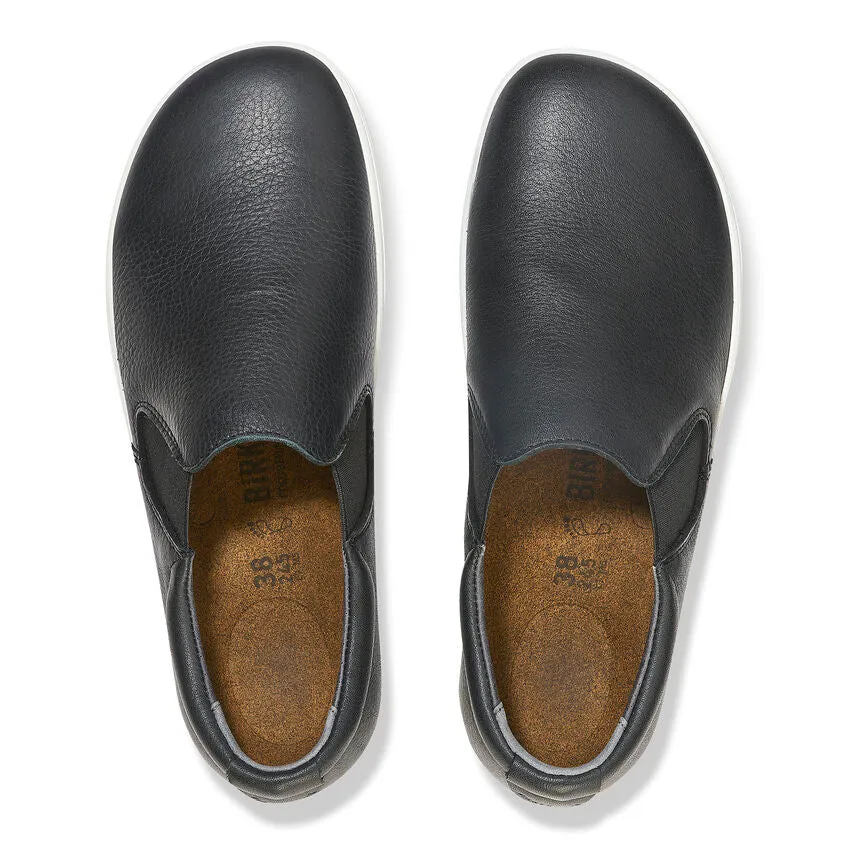 'Birkenstock' Women's QO 400 SR Leather Slip On - Black / White
