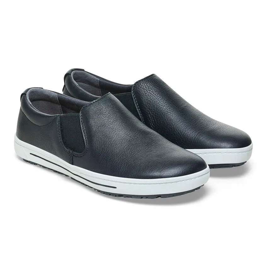 'Birkenstock' Women's QO 400 SR Leather Slip On - Black / White