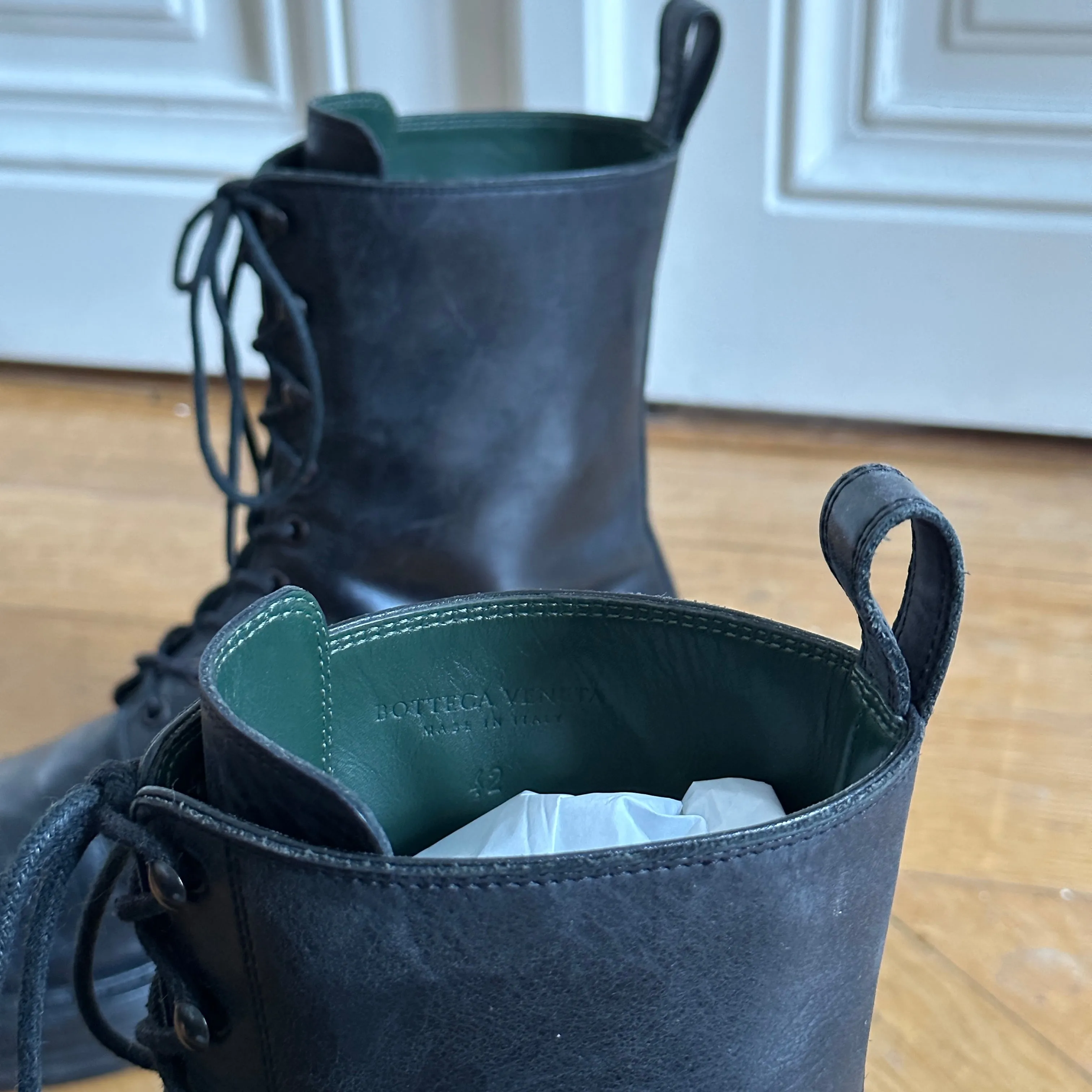 Bottega Veneta FW10 Horse Leather Combat Creeper Boots