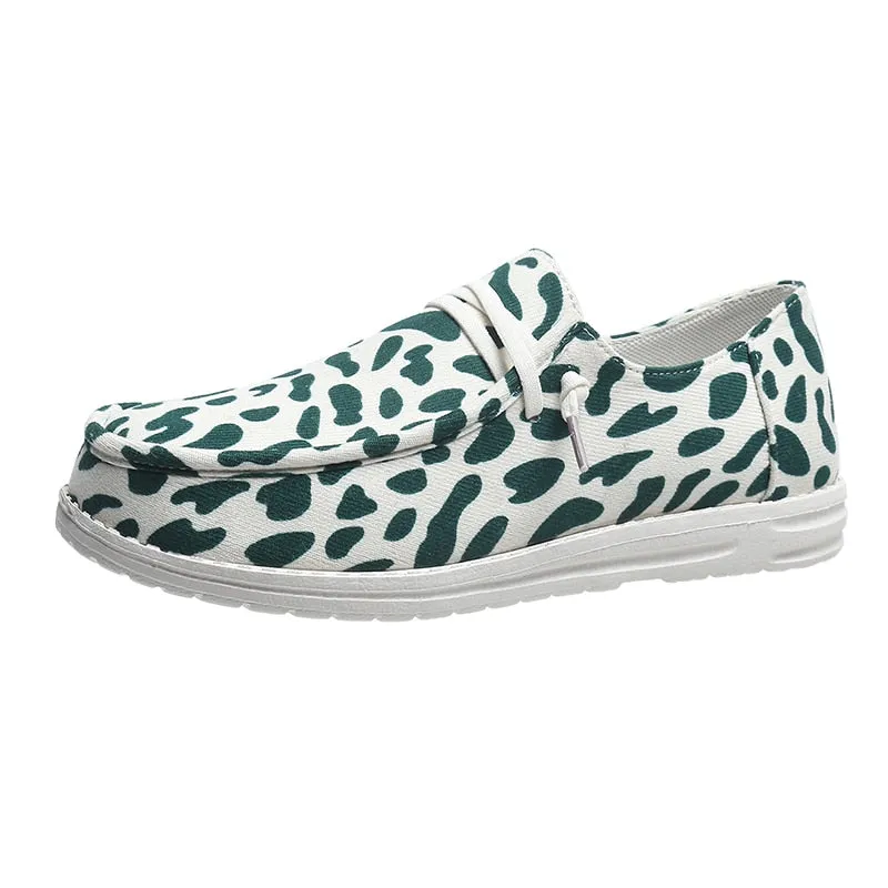 Canvas Woman Shoes Casual cow pattern