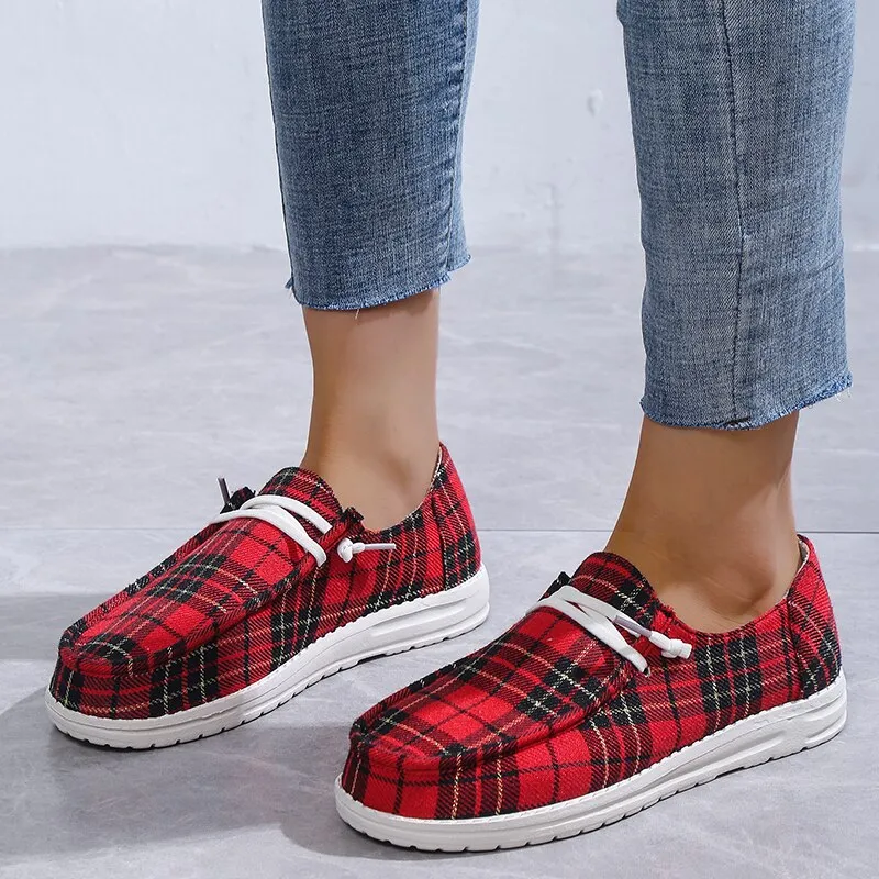 Canvas Woman Shoes Casual cow pattern
