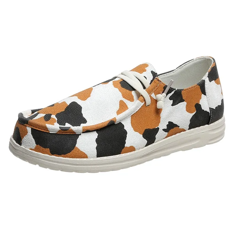 Canvas Woman Shoes Casual cow pattern