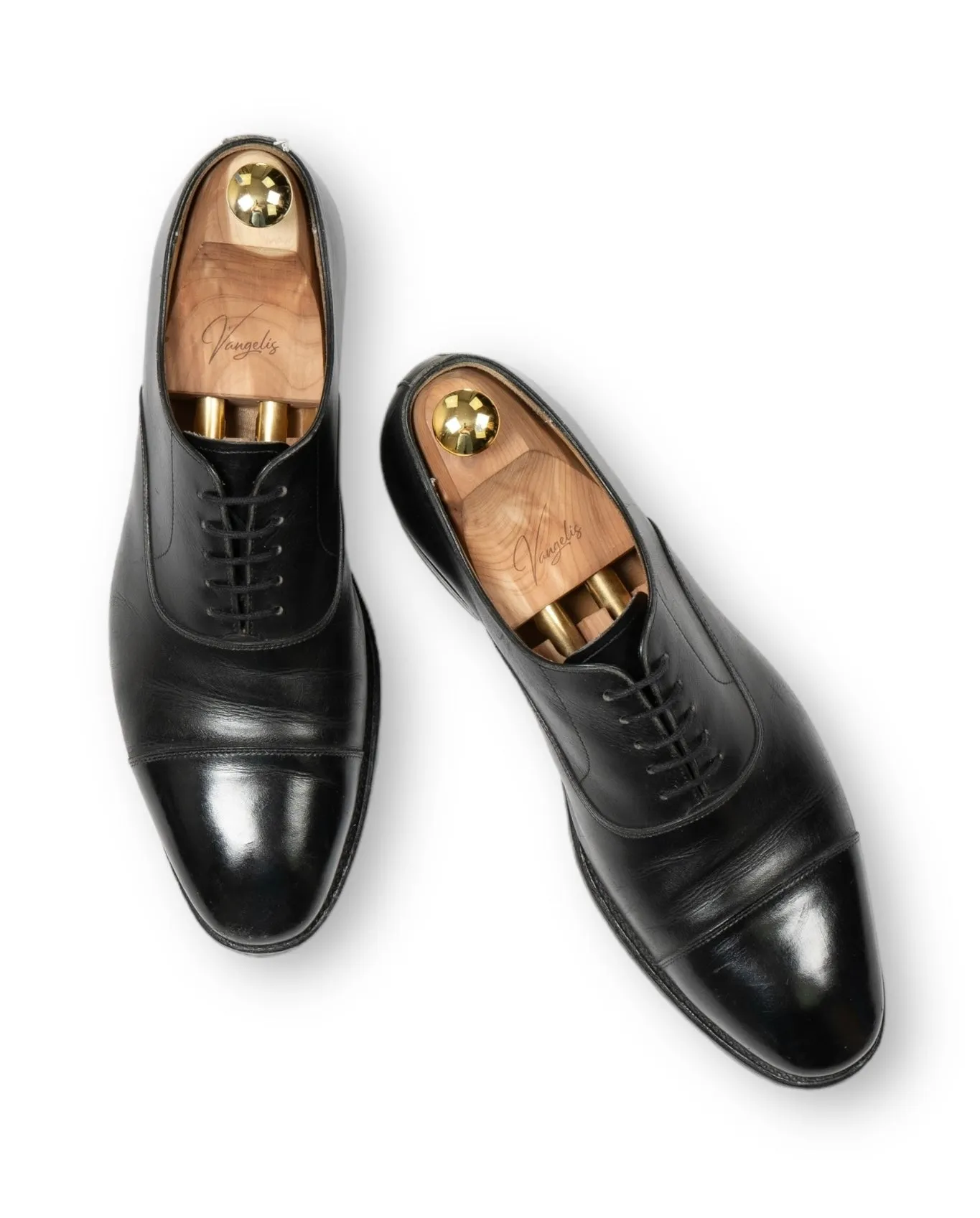 Carlos Santos - Black Cap Toe Oxfords UK 8/EU 42
