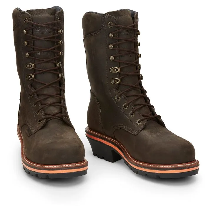 Chippewa Men's Thunderstruck 10" 400G Nano Comp Toe Work Boot Brown- TH1031