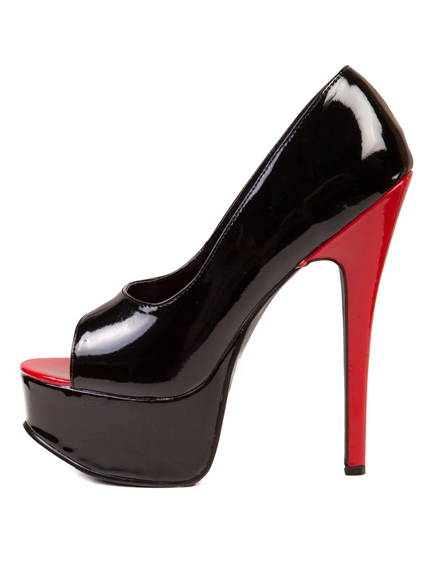 Classic Open Toe Platform Pumps