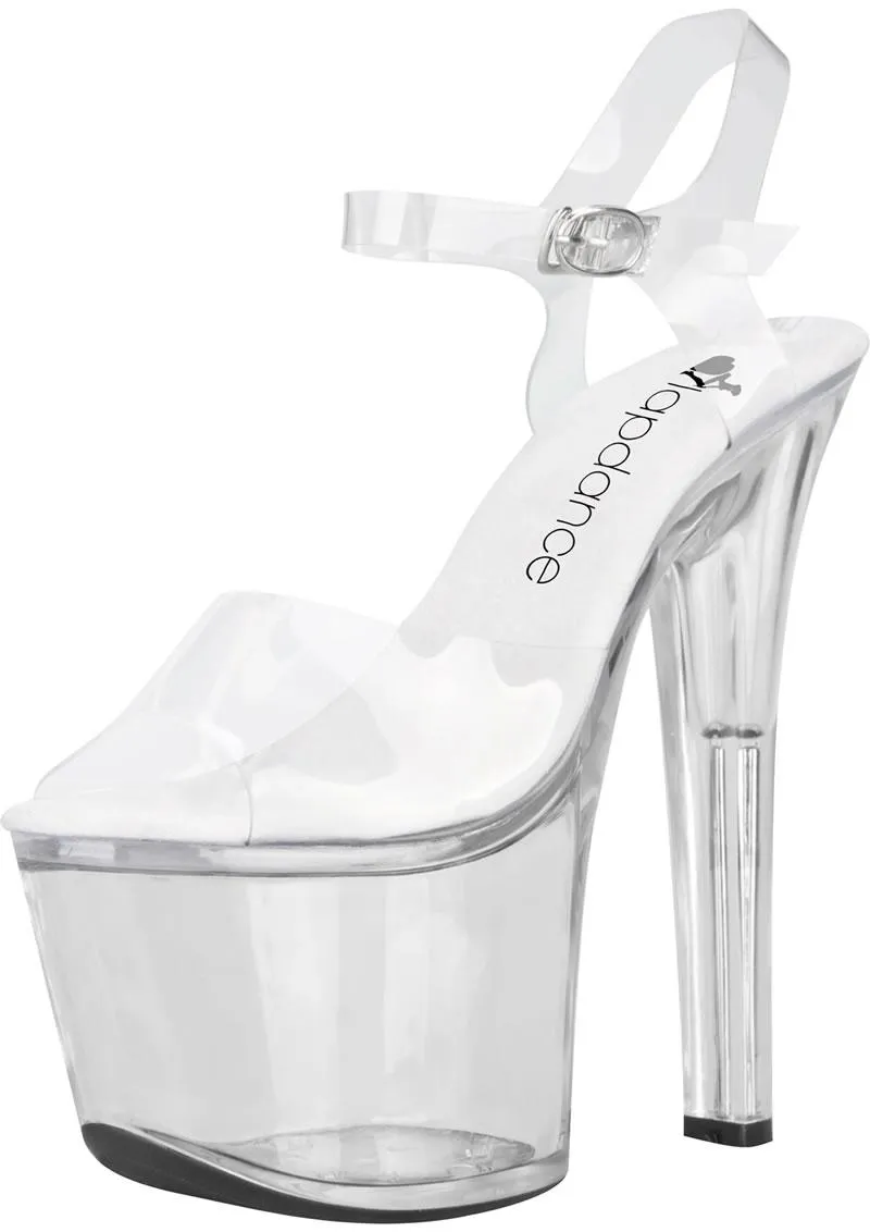 Clear Platform Sandal With Quick Release Strap 7in Heel Size 9