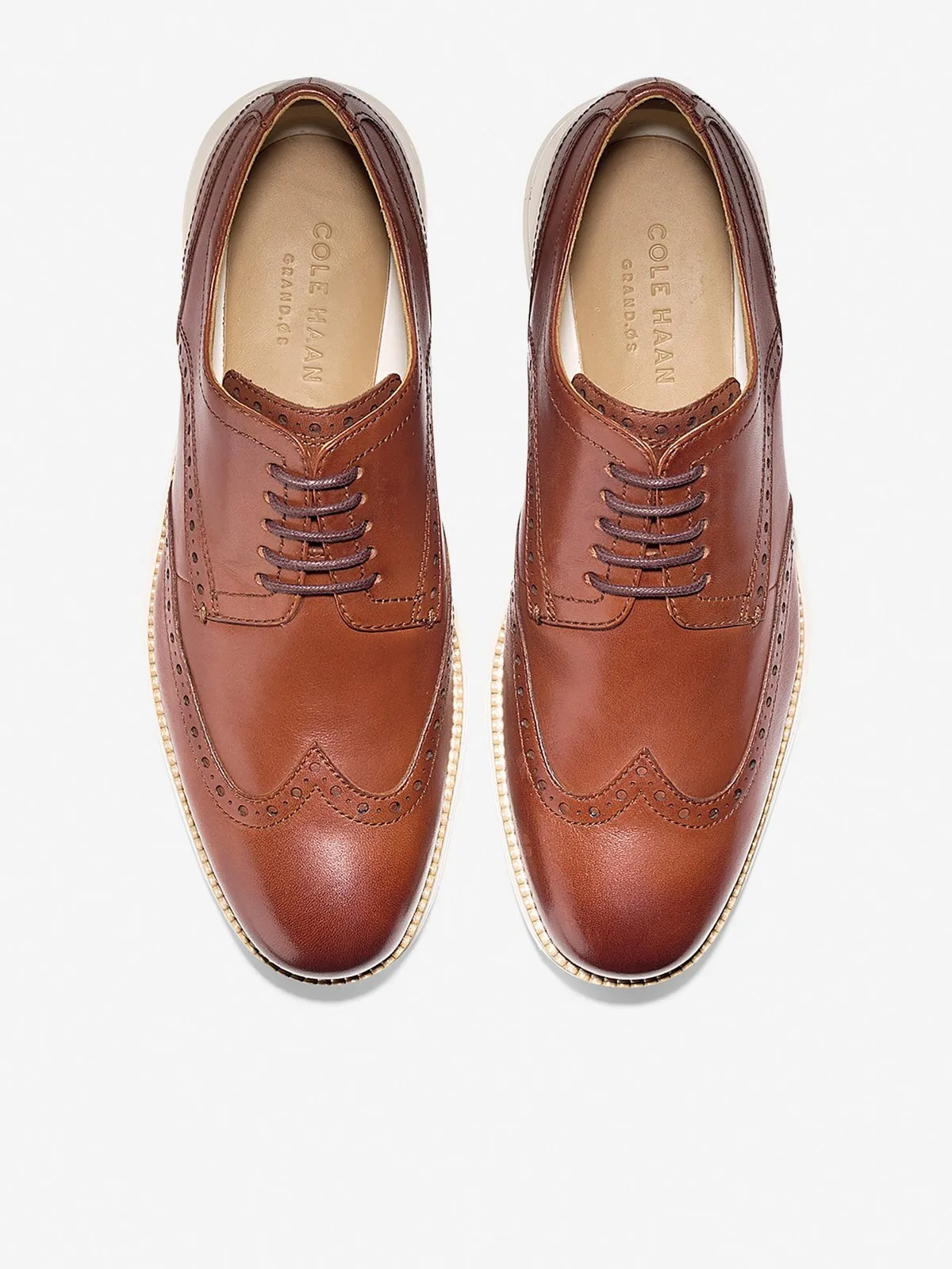 Cole Haan Men's Original Grand Wingtip Oxford Shoes Woodbury/Ivory C20778