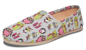 Colorful Owl Pattern Casual Shoes