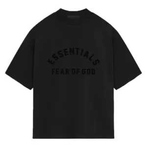 Fear of God Essentials Heavy Jersey Tee 'Jet Black' (FW23)