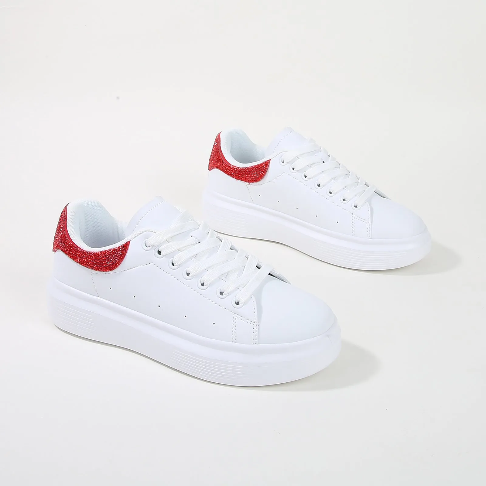 Fortuna Platform Sneaker with Rhinestone Accent