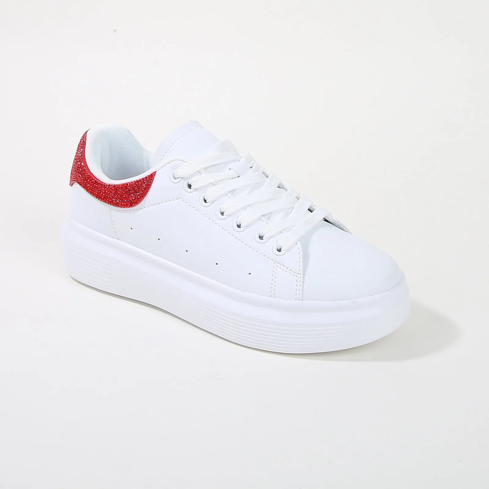 Fortuna Platform Sneaker with Rhinestone Accent