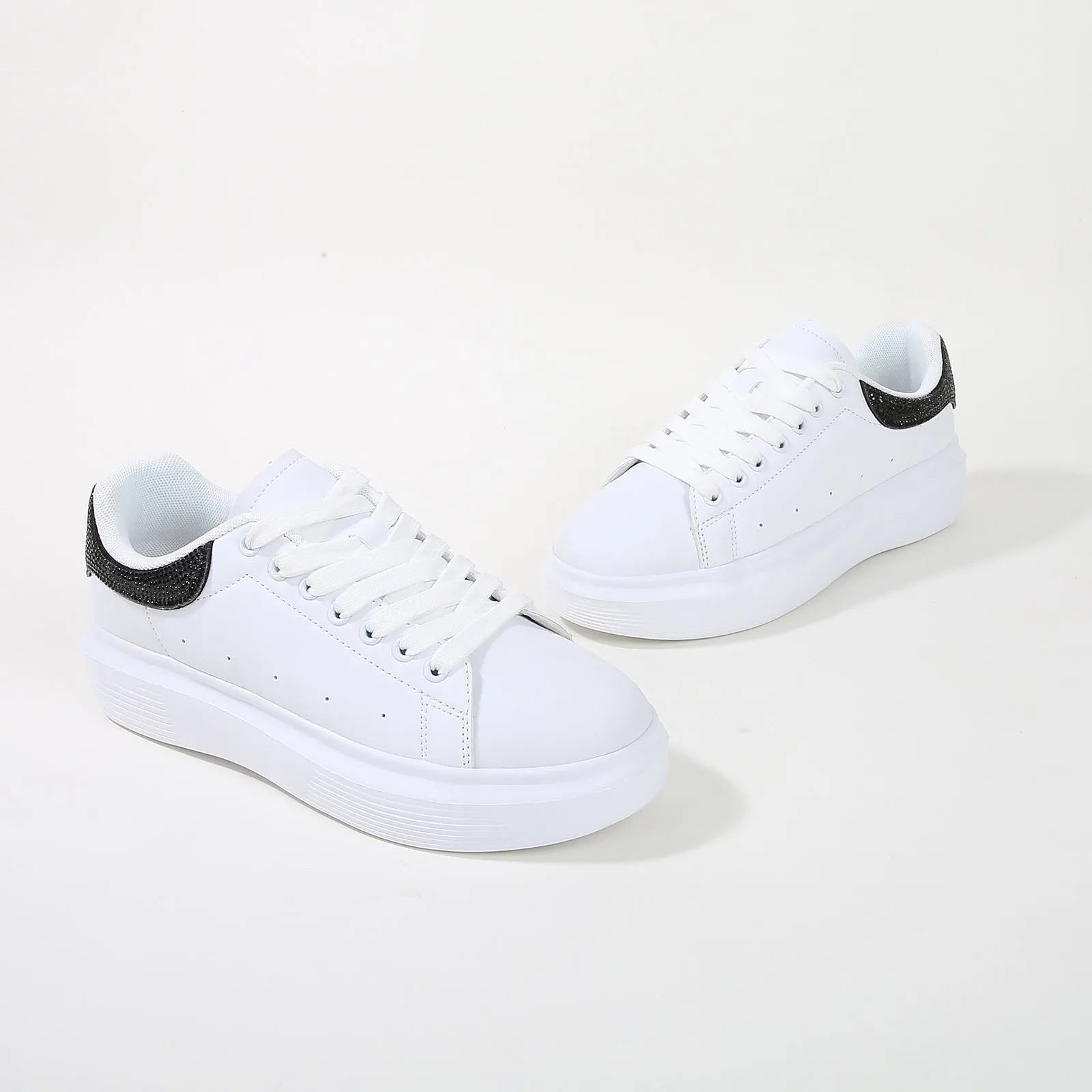 Fortuna Platform Sneaker with Rhinestone Accent