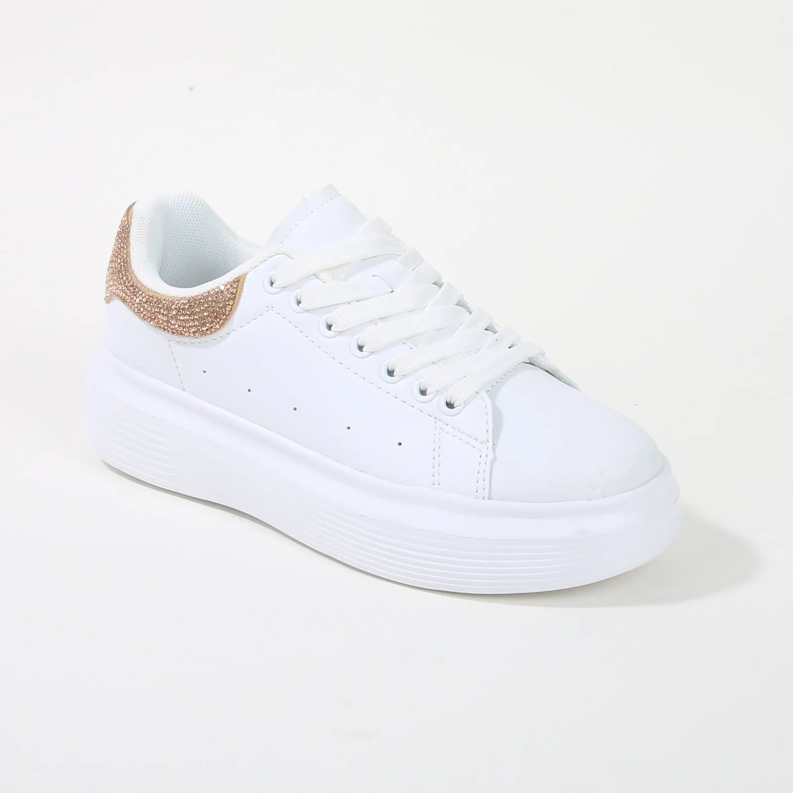 Fortuna Platform Sneaker with Rhinestone Accent