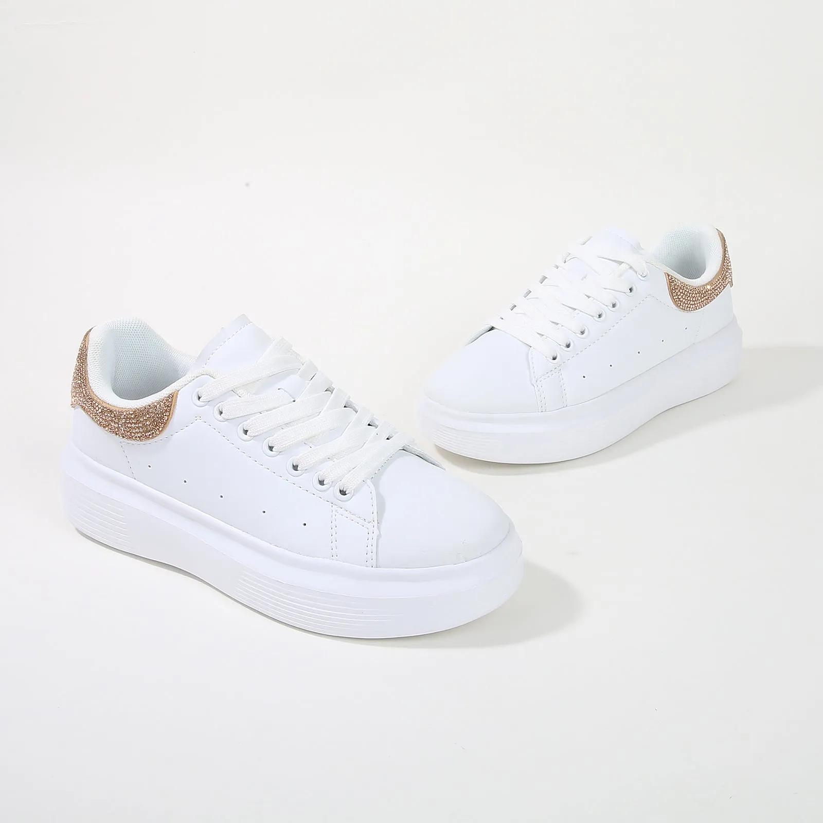Fortuna Platform Sneaker with Rhinestone Accent