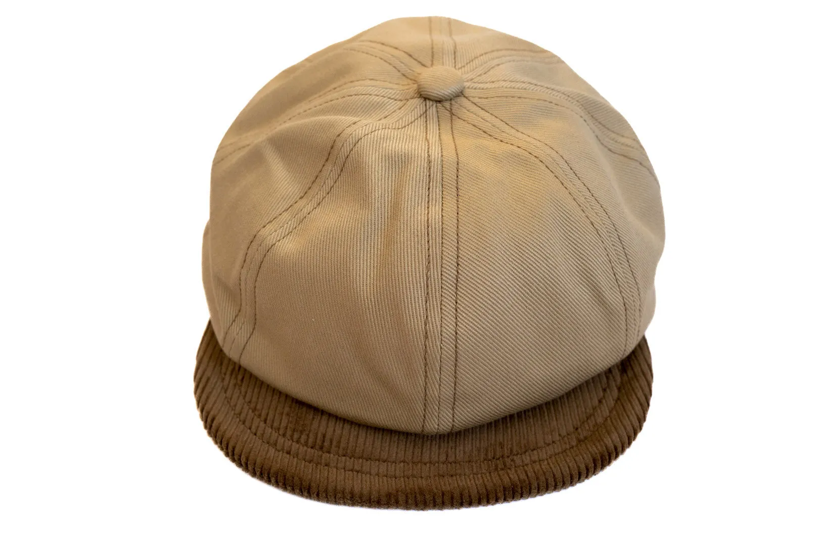 Freewheelers Heavy Drill & Corduroy "Jam Buster" Cap (Beige)