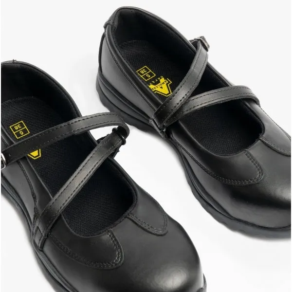 FS55 Ladies Leather Safety Shoes Black