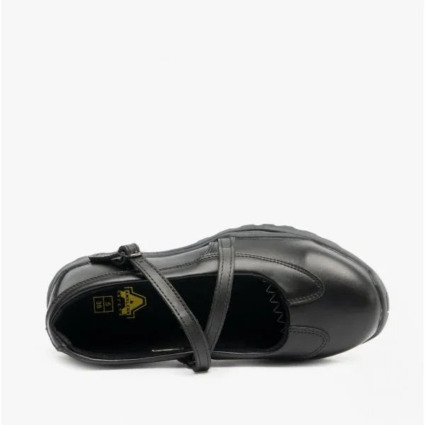 FS55 Ladies Leather Safety Shoes Black