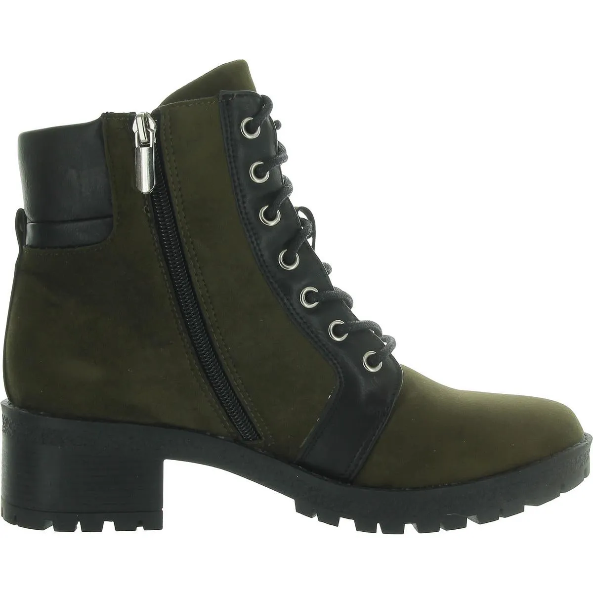 G.C. Shoes Womens Taylor Ankle Zipper Combat & Lace-up Boots