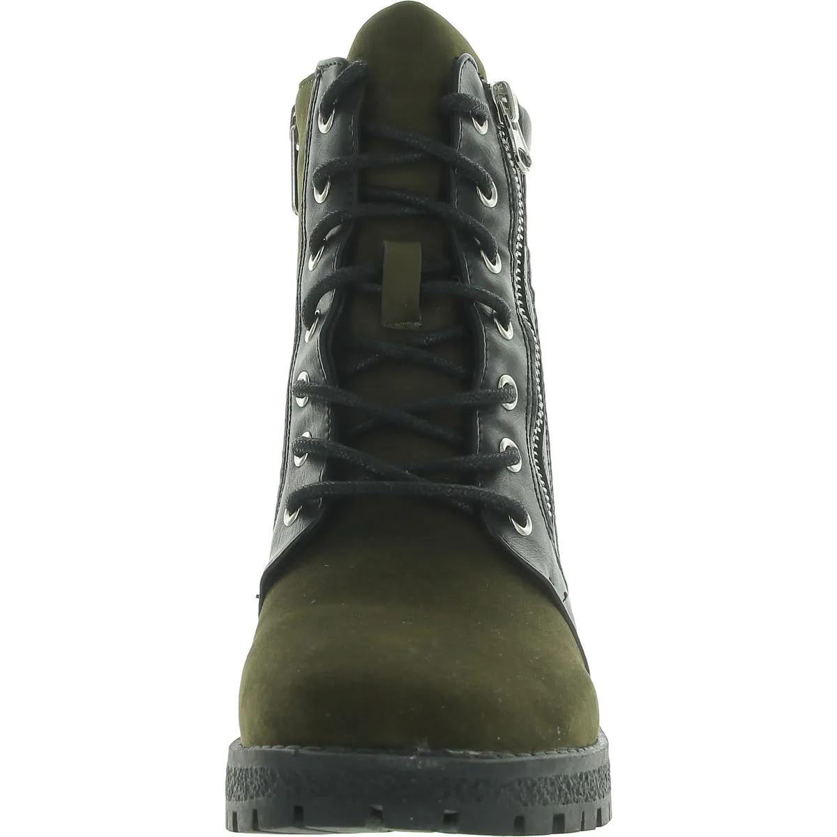 G.C. Shoes Womens Taylor Ankle Zipper Combat & Lace-up Boots