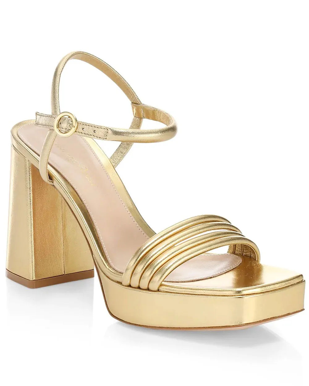Lena Metallic Platform Sandal in Mekong