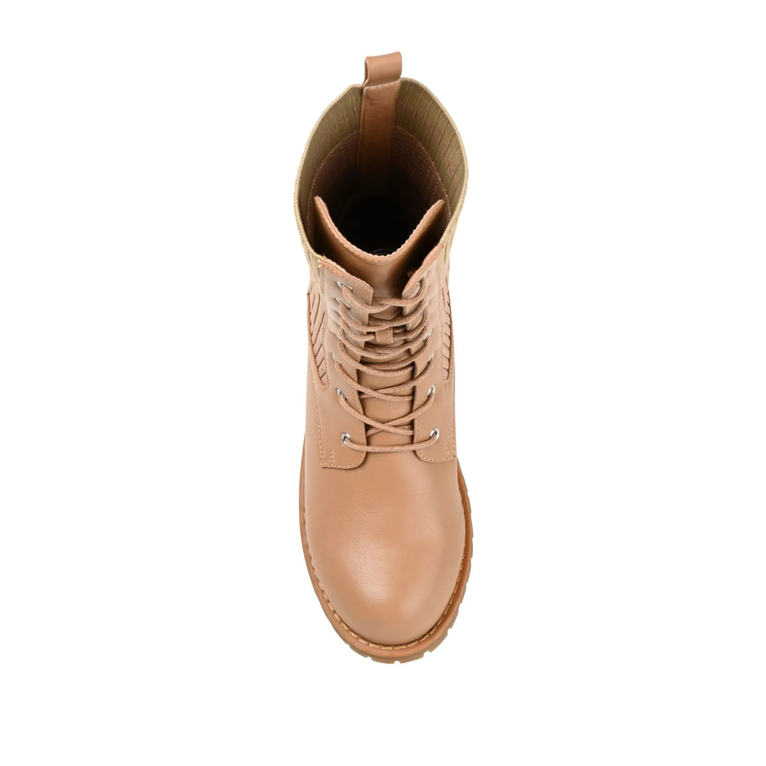 MELEI LACE UP BOOTS IN FAUX LEATHER