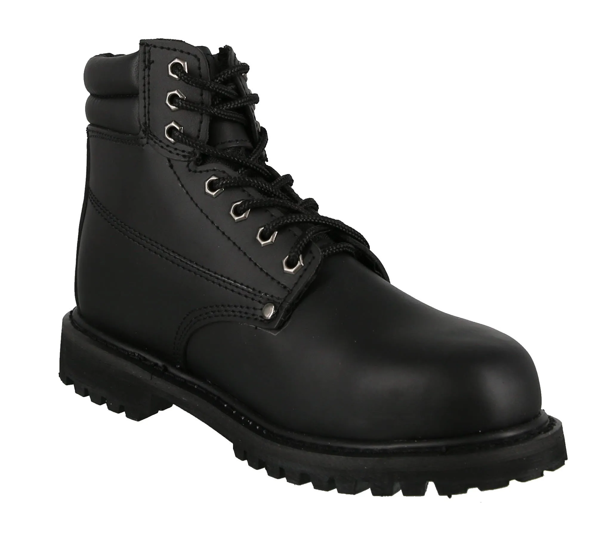 MEN'S SHOES BLACK PU LEATHER HIGH WORK BOOTS W777ST-LM
