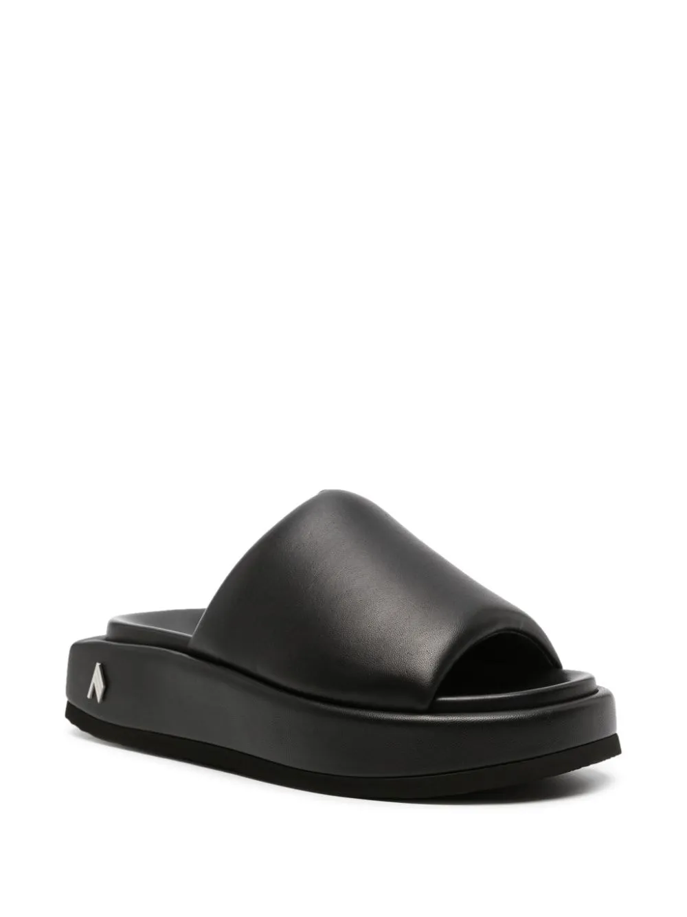Mia platform leather slides