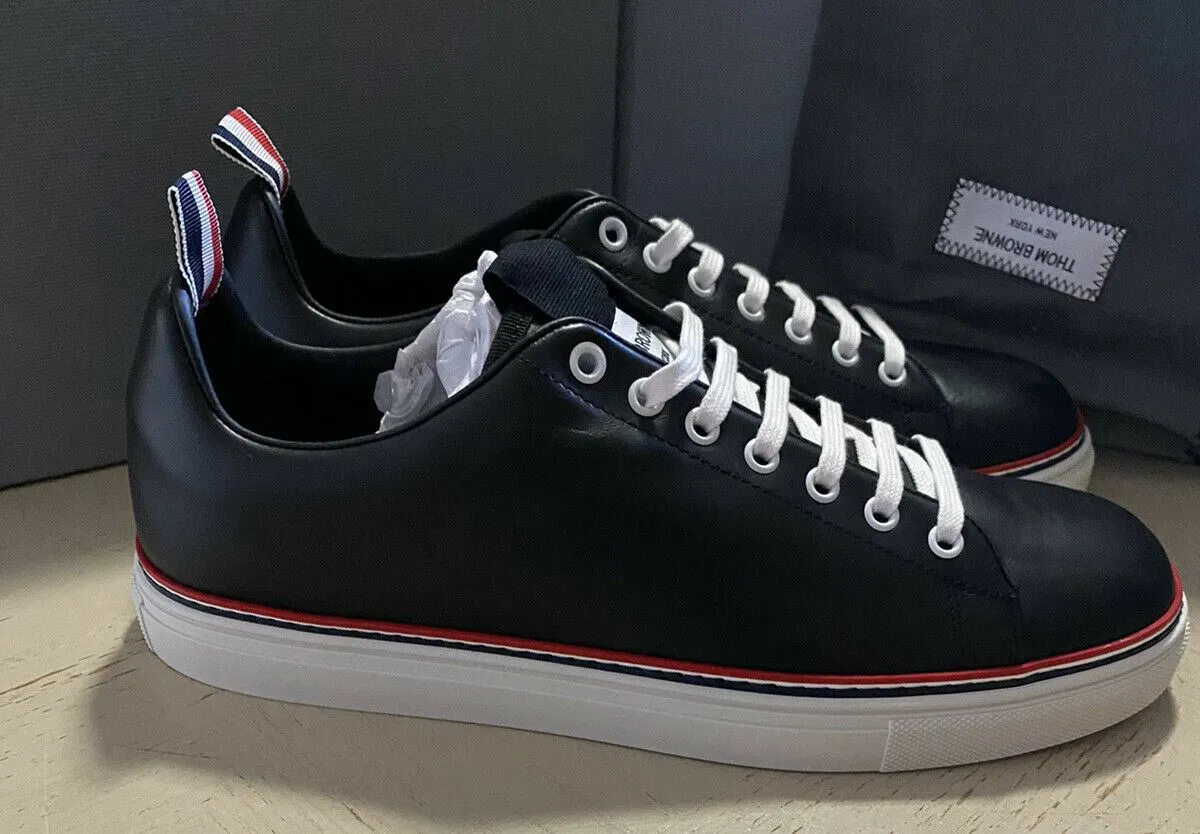 NIB Thom Browne Men’s Leather Sneakers Shoes Black 12 US/45 Eu Italy