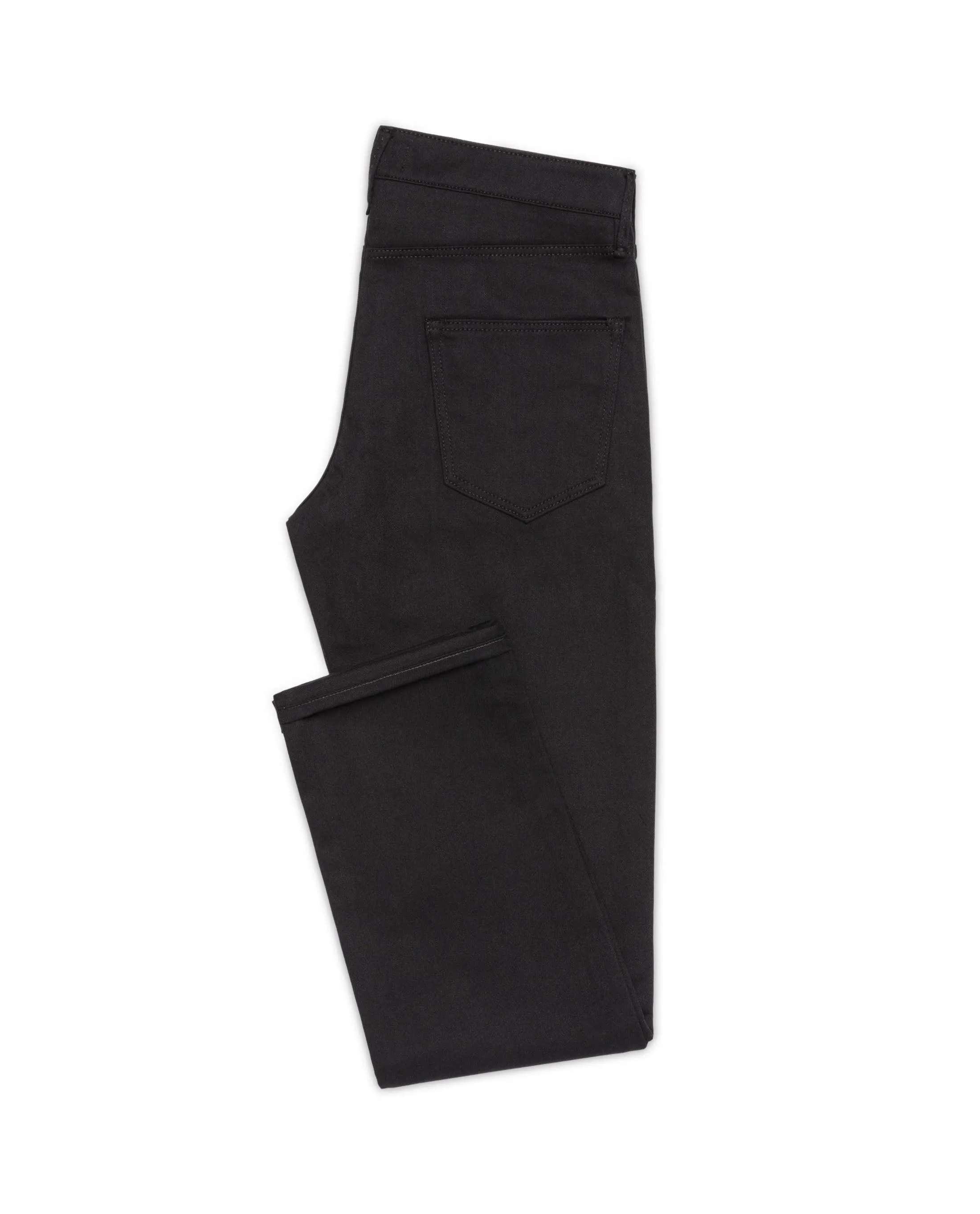 Olimpias Black Heavy Cotton Twill Stretch