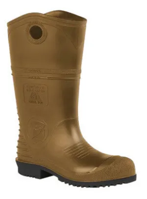 Onguard Size 13 Men's Dark Brown And Black DuraPro XCP PVC Chemical Resistant Boots With Chevron Sure-Flex PVC Outsole, Plain Toe And Shank