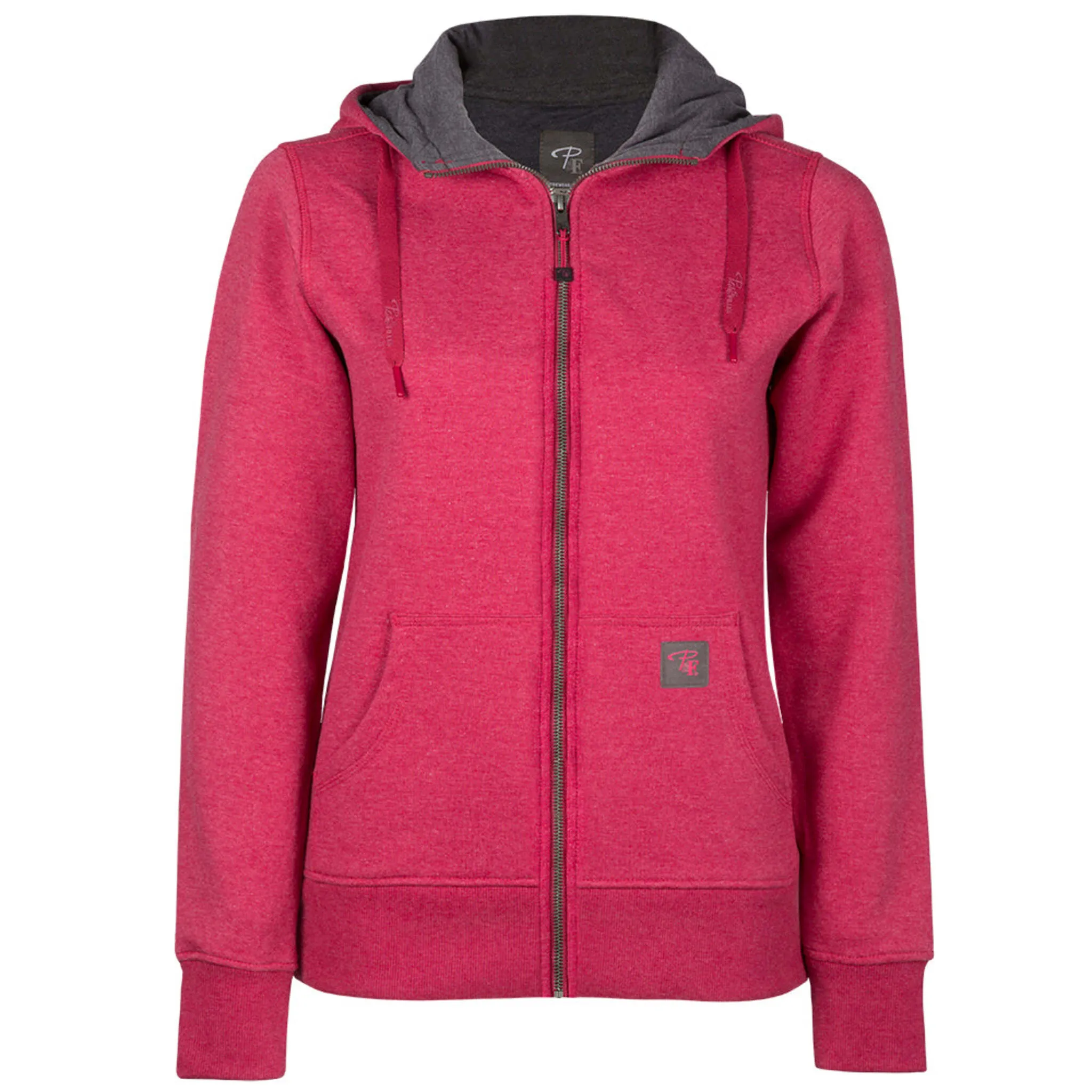 P&F Women's Work Hoodie PF464 - 350g Poly/Cotton, Full Zip Front, Lined 3-Piece Hood, Kangaroo Pocket, Built for Tough Conditions | Sizes XS-2XL