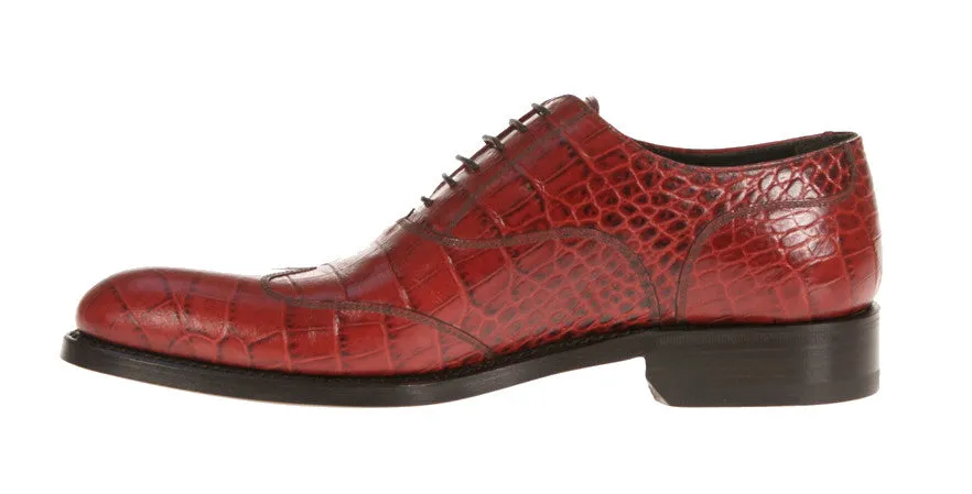 Parenzo Alligator-Embossed Oxford Shoes