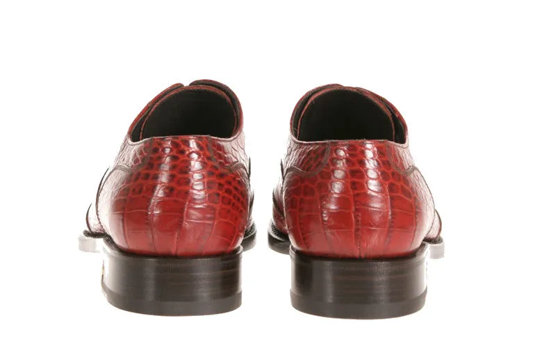 Parenzo Alligator-Embossed Oxford Shoes