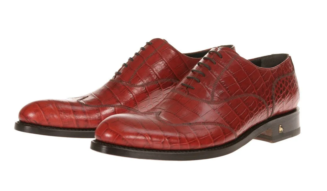 Parenzo Alligator-Embossed Oxford Shoes