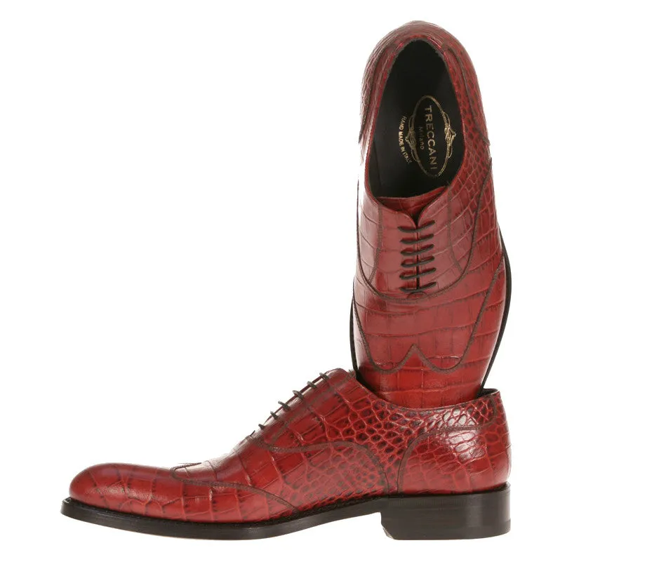 Parenzo Alligator-Embossed Oxford Shoes