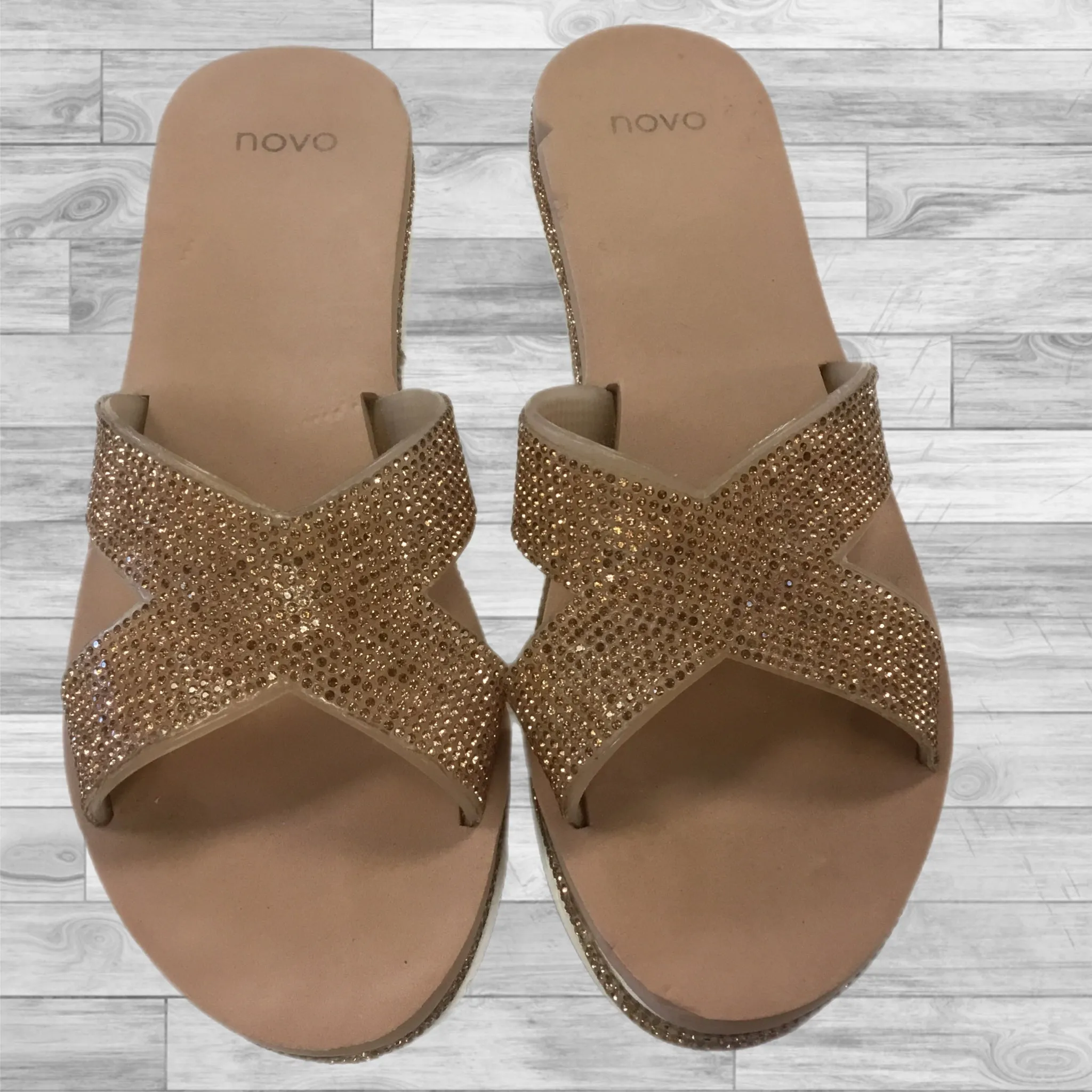 Shoes Heels Platform By Cmc In Copper, Size: 8
