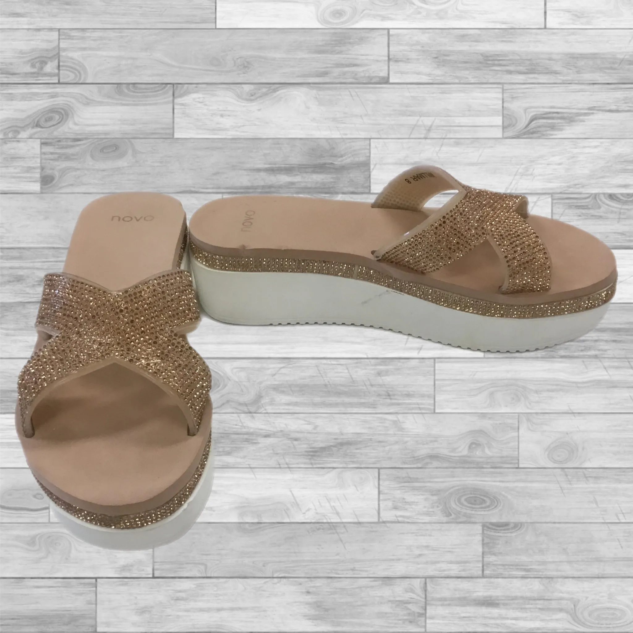 Shoes Heels Platform By Cmc In Copper, Size: 8