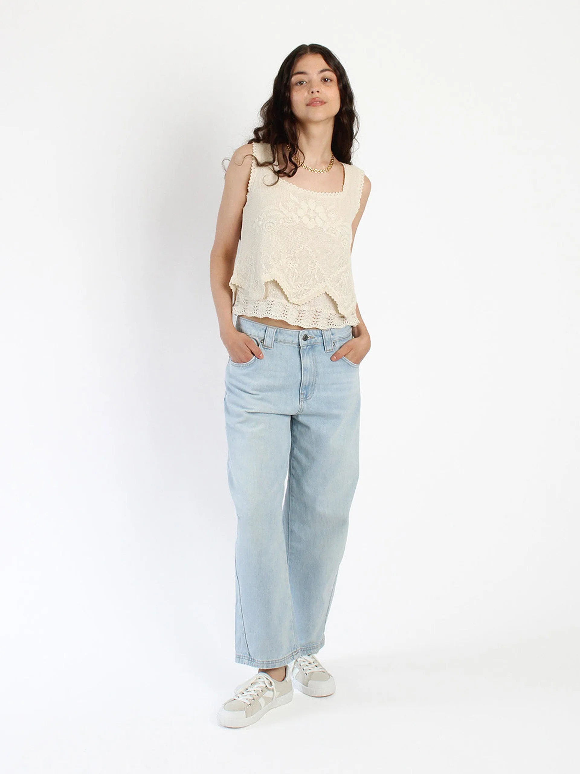 The Helios beige and white trainers