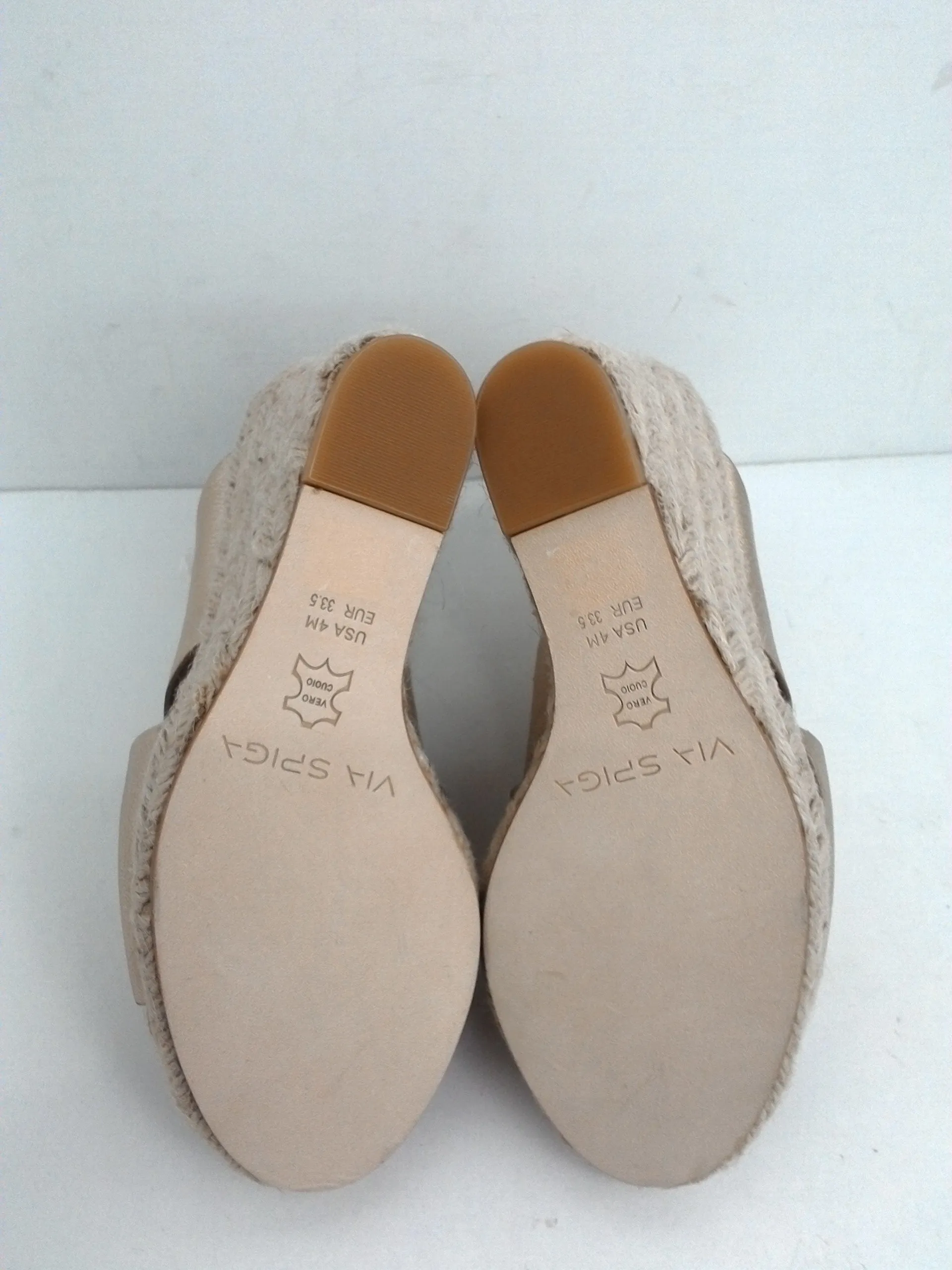 VIA SPIGA Women's Platform Wedge Sandal Size 4 M