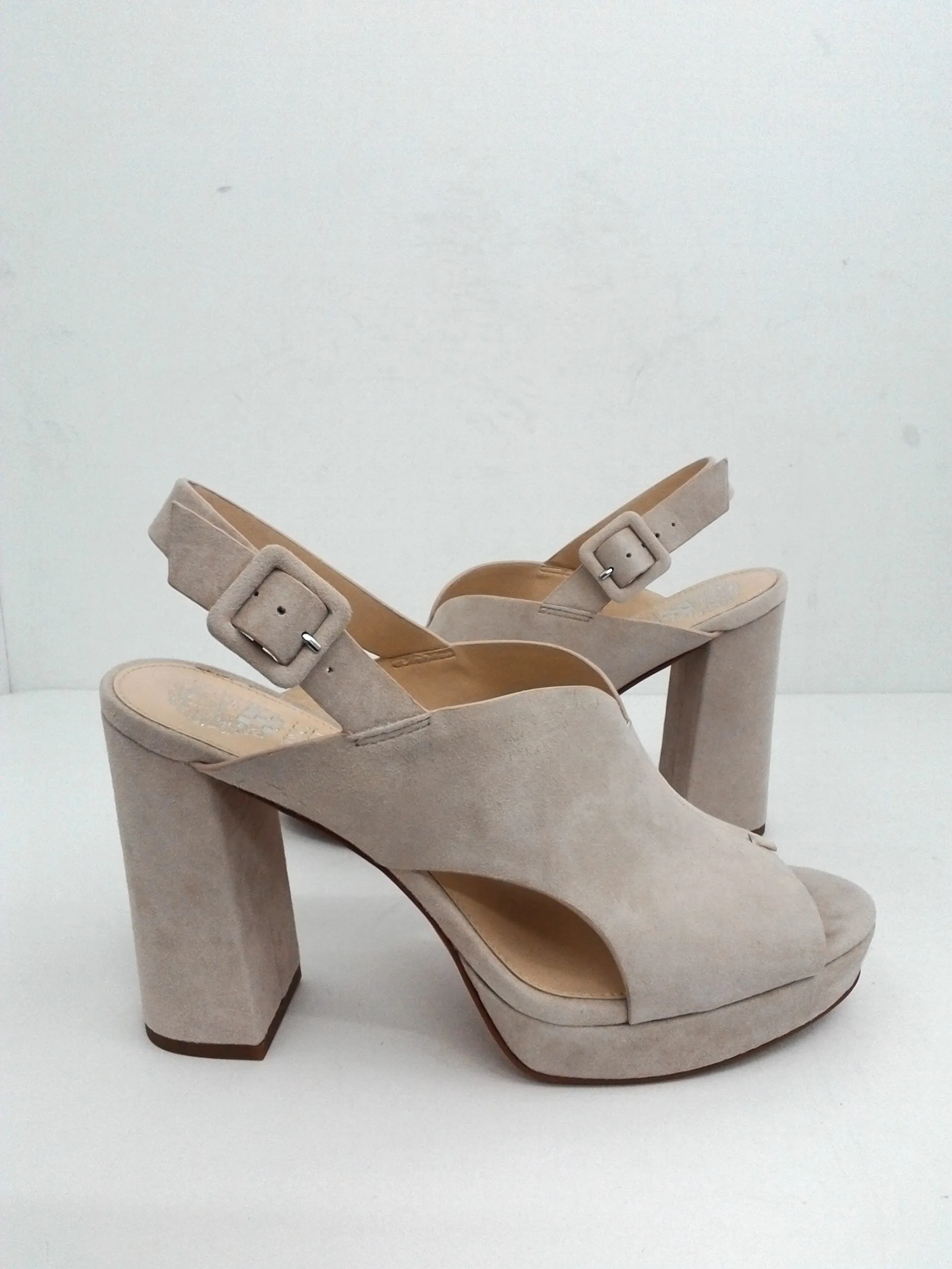 Vince Camuto Women's Jeangel Leather Heel Suede Size 8.5M